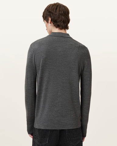 Mode Merino Long Sleeve Ramskull Polo Shirt