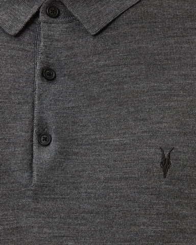 Mode Merino Long Sleeve Ramskull Polo Shirt