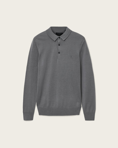Mode Merino Long Sleeve Ramskull Polo Shirt