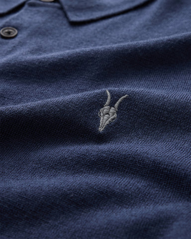 Mode Merino Short Sleeve Ramskull Polo Shirt