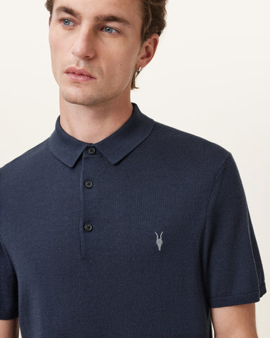 Mode Merino Short Sleeve Ramskull Polo Shirt