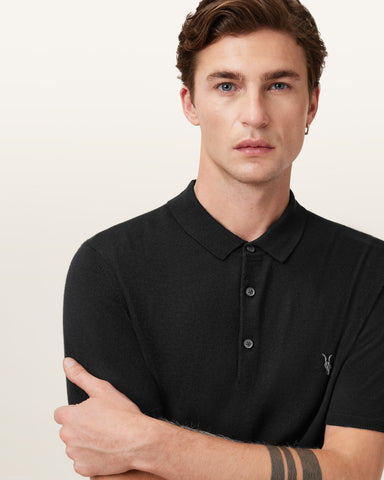 Mode Merino Short Sleeve Ramskull Polo Shirt