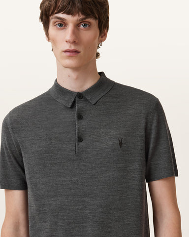 Mode Merino Short Sleeve Ramskull Polo Shirt