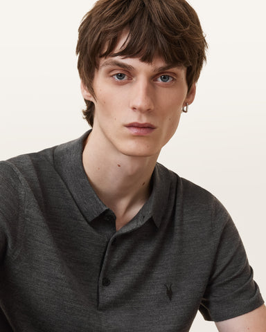 Mode Merino Short Sleeve Ramskull Polo Shirt