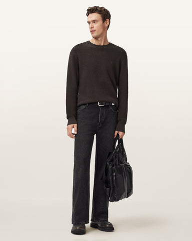 Aspen Waffle Texture Crew Neck Ramskull Sweater