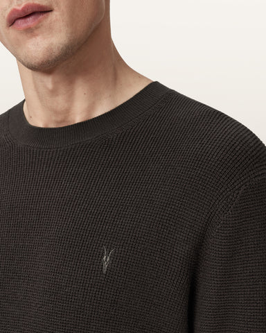 Aspen Waffle Texture Crew Neck Ramskull Sweater