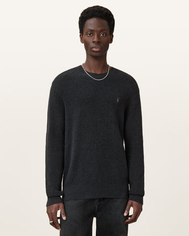 Aspen Waffle Texture Crew Neck Ramskull Sweater