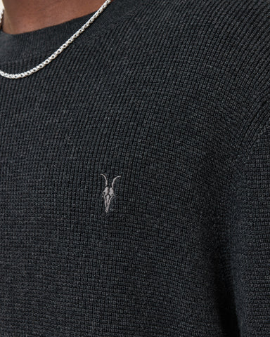 Aspen Waffle Texture Crew Neck Ramskull Sweater