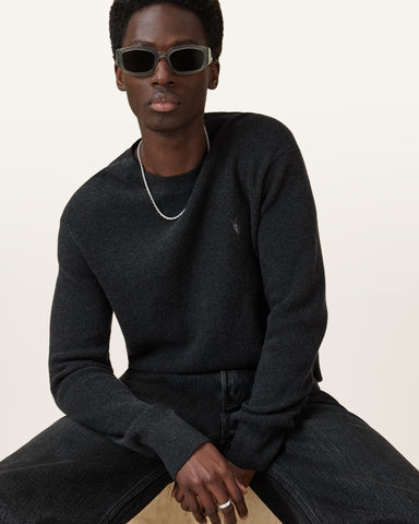 Aspen Waffle Texture Crew Neck Ramskull Sweater