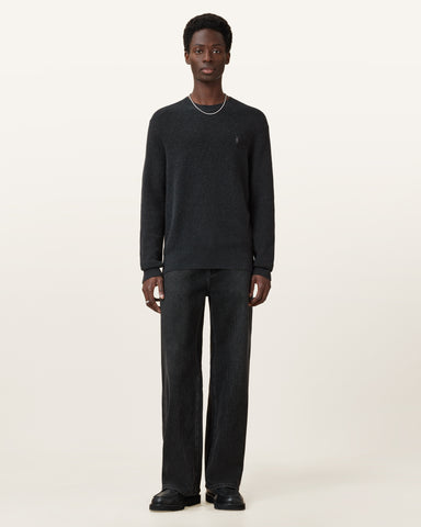 Aspen Waffle Texture Crew Neck Ramskull Sweater