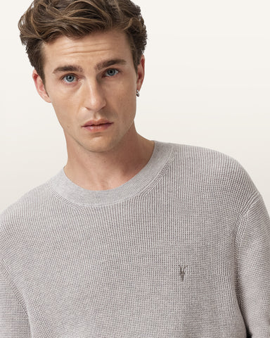 Aspen Waffle Texture Crew Neck Ramskull Sweater