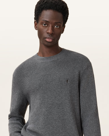 Aspen Waffle Texture Crew Neck Ramskull Sweater
