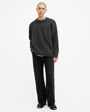 Luka Recycled Distressed Crew Neck Sweater