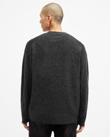 Luka Recycled Distressed Crew Neck Sweater