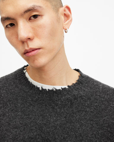 Luka Recycled Distressed Crew Neck Sweater