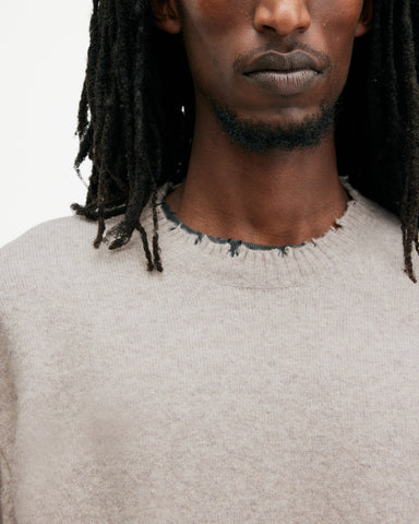Luka Recycled Distressed Crew Neck Sweater