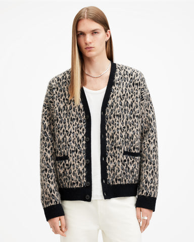 Neko Oversized Leopard Print Cardigan