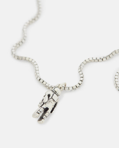 Spaceman Sterling Silver Pendant Necklace
