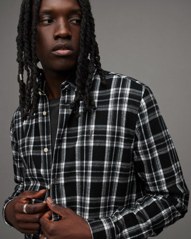 Leulus Relaxed Fit Checked Flannel Shirt