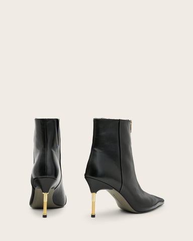Natasha Pointed Zip Up Leather Boots