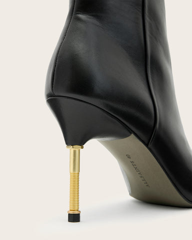 Natasha Pointed Zip Up Leather Boots