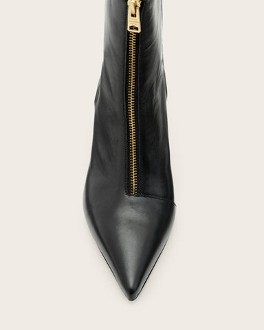 Natasha Pointed Zip Up Leather Boots