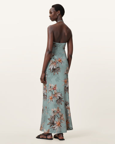 Celia Halterneck Floral Maxi Dress