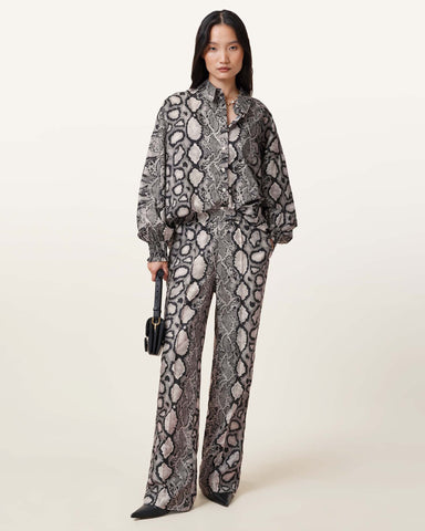 Charli Snake Print Long Sleeve Shirt