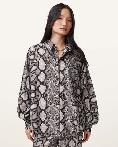 Charli Snake Print Long Sleeve Shirt