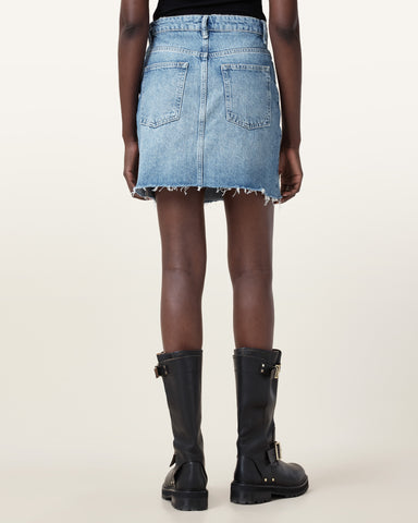 Aki Crossover Denim Skirt