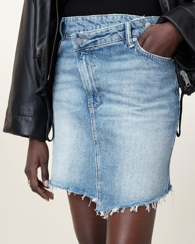 Aki Crossover Denim Skirt