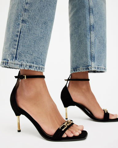 Bridget Leather Chain Heel Sandal