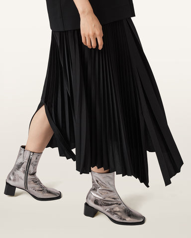 Avril Leather Metallic Boots