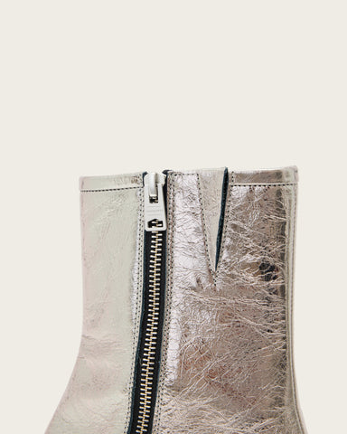 Avril Leather Metallic Boots