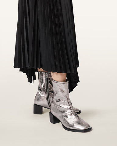 Avril Leather Metallic Boots