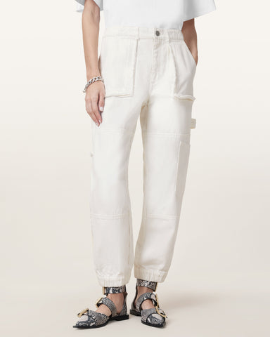 Mila Tapered Cargo Denim Pants