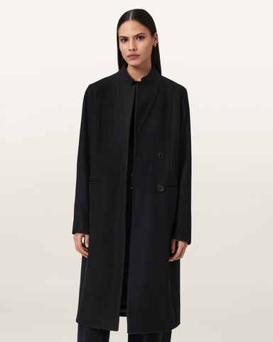 Sidney Wool Cashmere Blend Tailored Coat