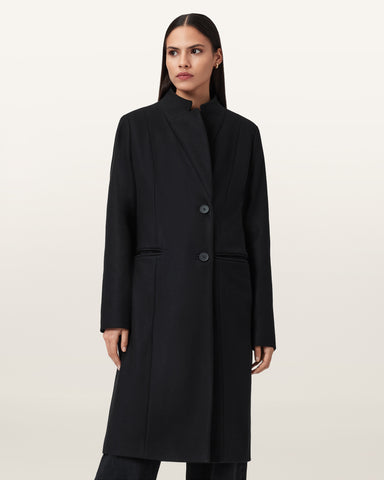 Sidney Wool Cashmere Blend Tailored Coat