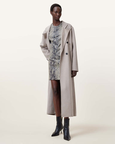 Renai Foil Snake Print Suede T-Shirt