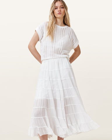 Eva Tiered Midi Skirt