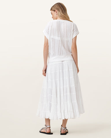 Eva Tiered Midi Skirt