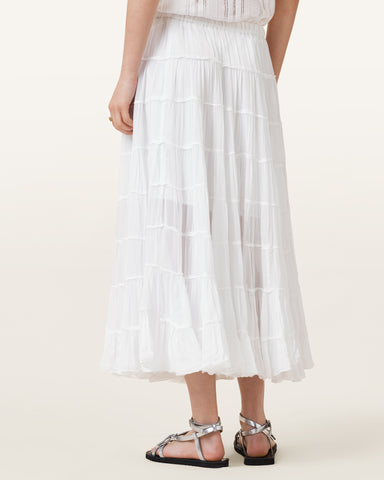 Eva Tiered Midi Skirt