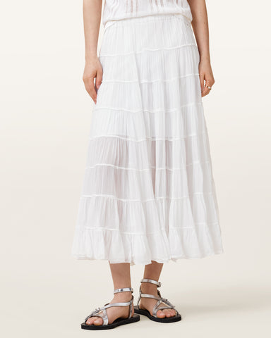 Eva Tiered Midi Skirt