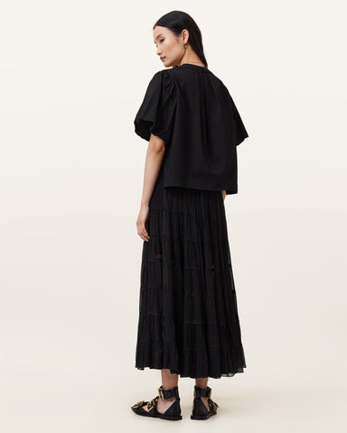 Eva Tiered Midi Skirt