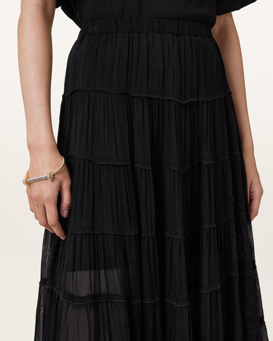 Eva Tiered Midi Skirt
