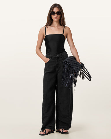 Court Strapless Black Swimsuit