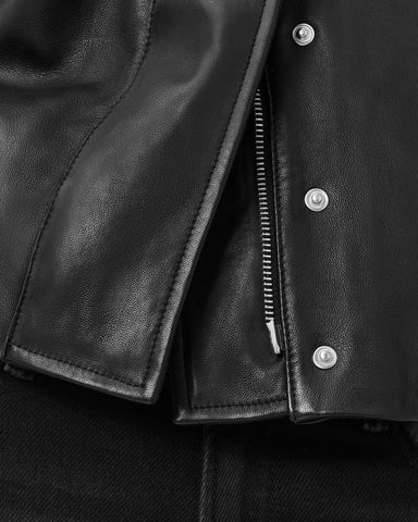 Ryder Funnel Neck Leather Jacket