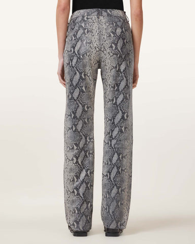 Saige Snake Skin Effect Leather Pants