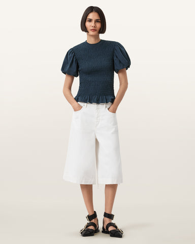 Dael Smocked Slim Top