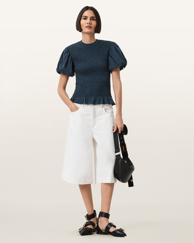 Dael Smocked Slim Top